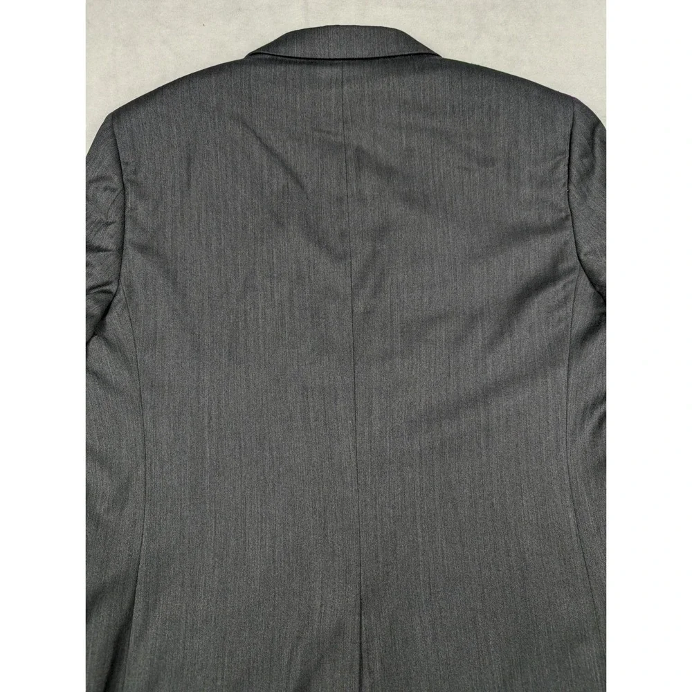 Jos A Bank‎ Mens 44L Charcoal Gray Herringbone 100% Wool 2-Button Jacket  Blazer